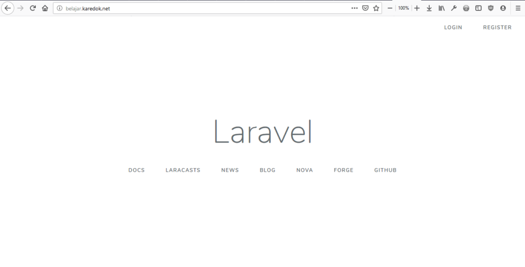welcome page laravel