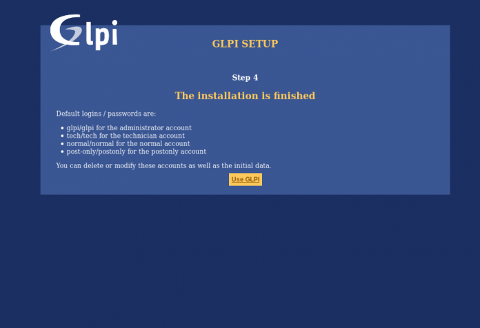 Setup_GLPI-Done